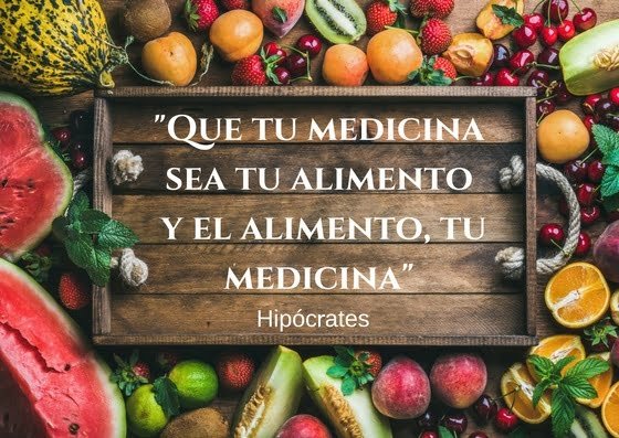 "Que tu medicina sea tu alimento y el alimento, tu medicina" Hipócrates